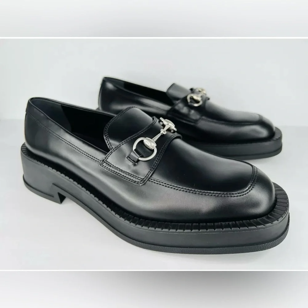 GUCCI Interlocking Horsebit Chucky Rubber Sole Loafers UK 11 - US 11.5 - EU 45 - Picture 10 of 10